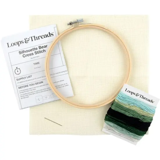 6" Silhouette Bear Counted Cross Stitch Kit by Loops & Threads&reg; {4}
