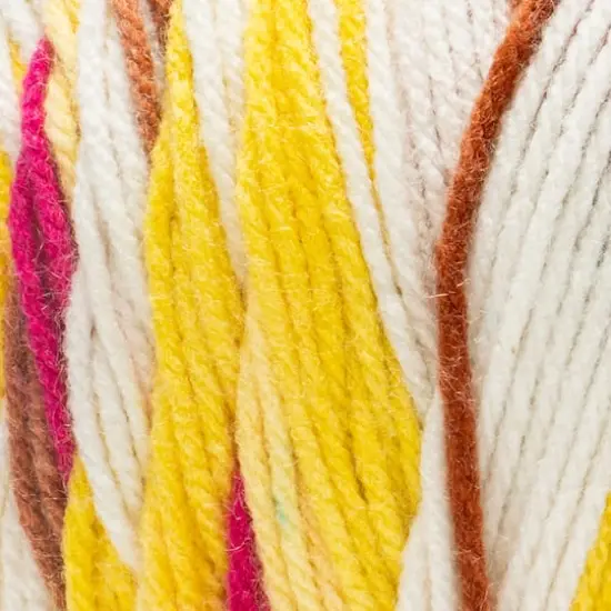 Red Heart&reg; All in One&trade; Granny Square&trade; Yarn Soft White - Buttercup Blush {3}