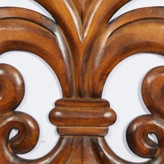 24" Brown Traditional Ornamental Wood Wall Decor {4}