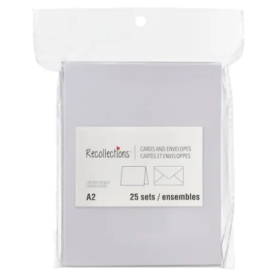 4.25" x 5.5" Gray Cards & Envelopes by Recollections&trade;, 25ct. {5}