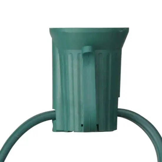 100ft. Green C9 Commercial Christmas Light Socket Set {3}