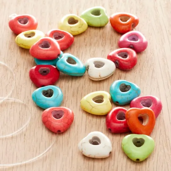 Reconstituted Stone Heart Beads, 15mm by Bead Landing&trade; {3}