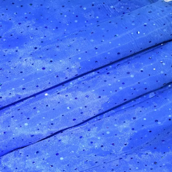 Feldman Blue Dot Organza {1}