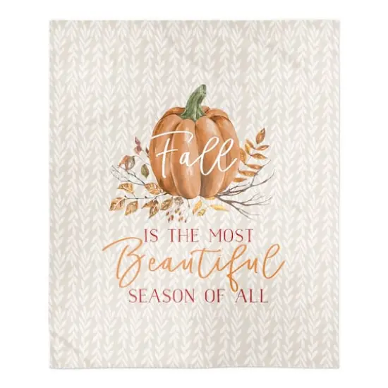 Beautiful Pumpkin Sherpa Fleece Blanket {1}