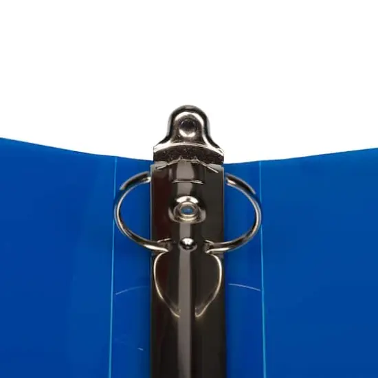 JAM Paper Glass Twill Plastic 3-Ring Binder Blue {5}