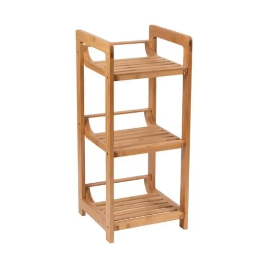 Organize It All 28" Lohas 3-Tier Bamboo Shelving Tower {7}