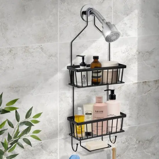 SunnyPoint Black Modern Shower Caddy {4}