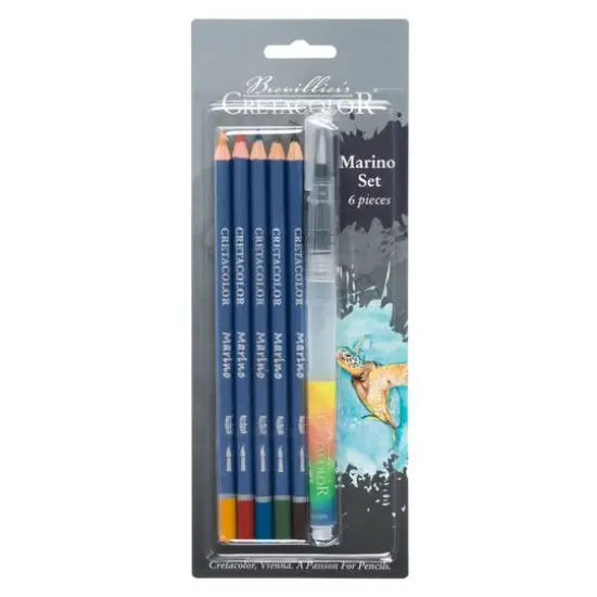 Cretacolor Turtle Marino Lightfast 6 Piece Watercolor Pencil Set {5}