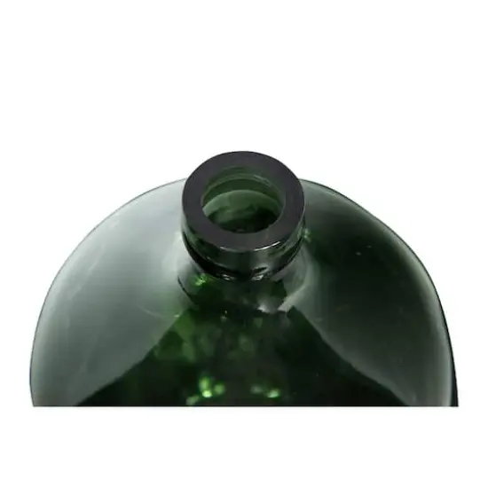 Hello Honey&reg; 13" Transparent Green Vintage Glass Bottle {4}