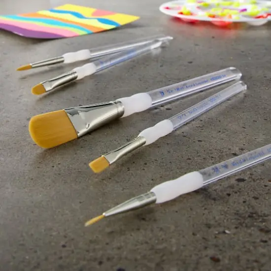 Soft-Grip&trade; Gold Taklon Brush Set {3}