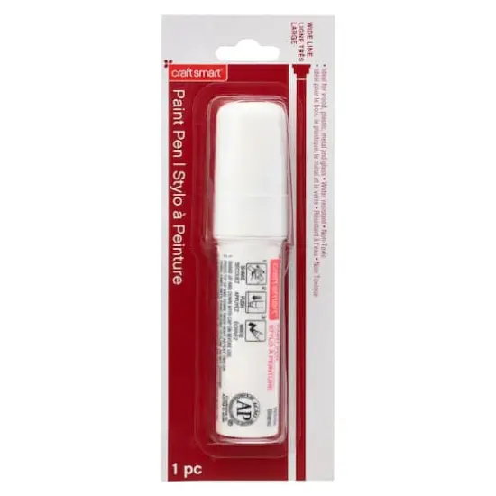 Wide Line Paint Pen by Craft Smart&reg; White {5}