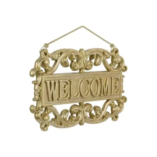 15" Gold Welcome Sign Wall D&eacute;cor by Ashland&reg; {7}