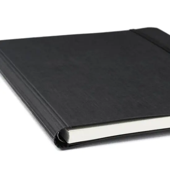 Fabriano® EcoQua Plus A5 Lined Hidden Spiral-Bound Notebook Black {7}
