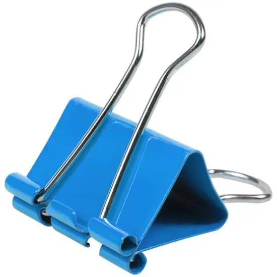 JAM Paper 1.25" Colorful Binder Clips, 30ct. Blue {4}