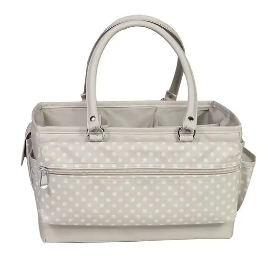 Everything Mary Tan Dot Deluxe Store & Tote Craft Organizer {5}