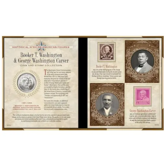 Black History Carver and Washington Coin and Stamp Set {1}