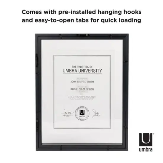 Umbra Black Document 14" x 11" Rectangular Frame {4}