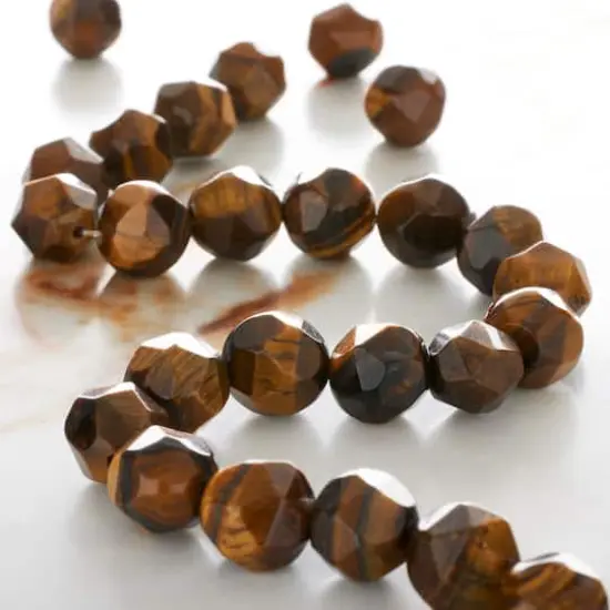 Yellow Tiger's Eye Triangle Faceted Beads, 10mm by Bead Landing&trade; {3}