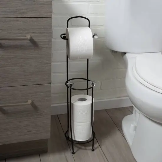Bath Bliss Oil Rubbed Bronze Toilet Paper Organizer & Dispenser {5}