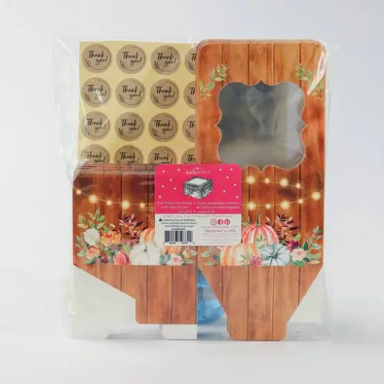 Kate Aspen Fall Cookie Boxes with Window & Seal Stickers, 30ct. {7}