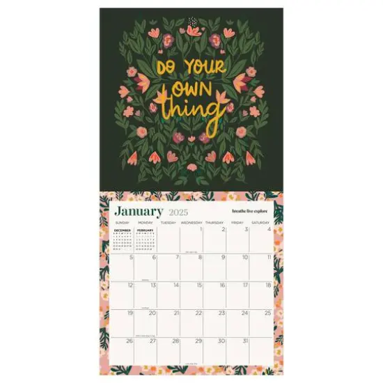 TF Publishing 2025 Breathe Live Explore Wall Calendar {5}