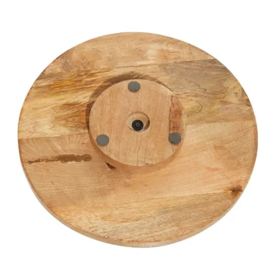 Brown Wood Country Cottage Lazy Susan Cake Stand, 2" x 15" x 15" {3}