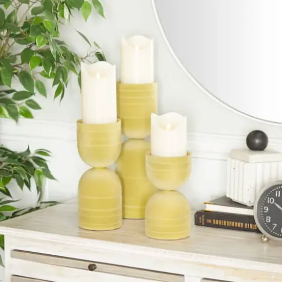 White Traditional Flameless Candle Set {3}