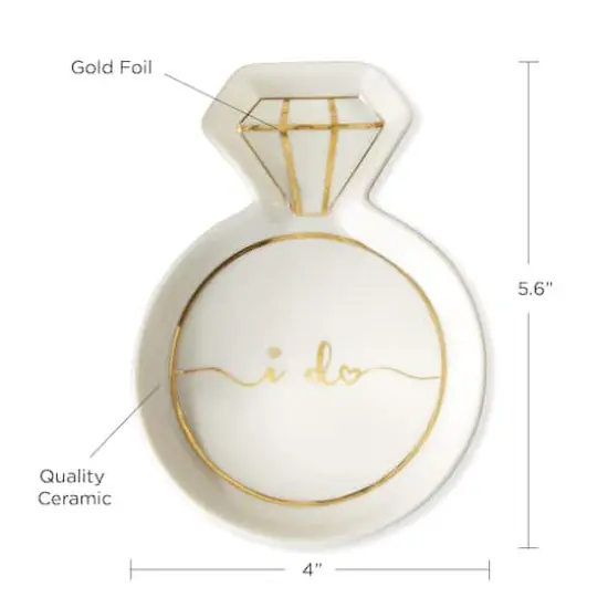 Kate Aspen White Diamond Ring Trinket Dish {8}