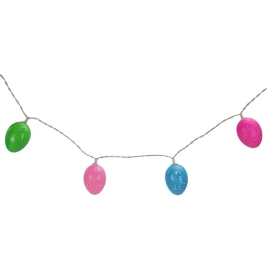 10ct. Multicolor Easter Egg LED String Lights with Clear Wire {5}