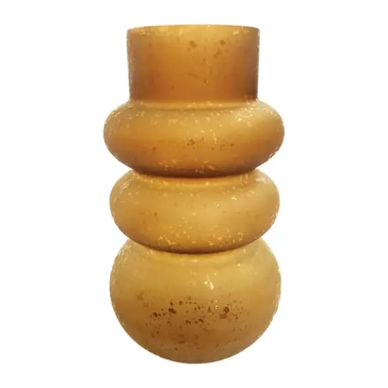 Hello Honey&reg; Frosted Brown 9.75" Curved Glass Vase {1}