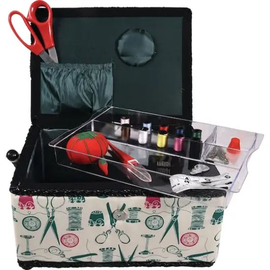 SINGER&reg; Vintage Spools Pattern Sewing Basket Kit {4}