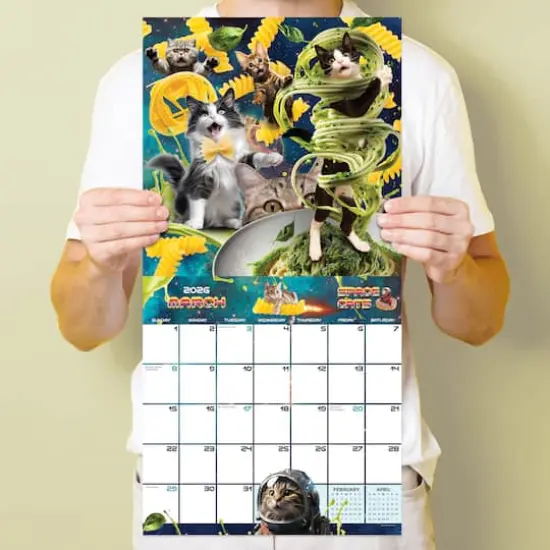 2026 Space Cats Wall Calendar {5}