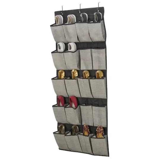 Simplify Black 20-Pocket Shoe Organizer {4}