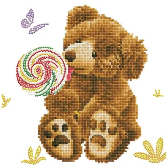 Diamond Dotz® Honey Pot BearLolly Pop Lick Diamond Painting Kit {3}