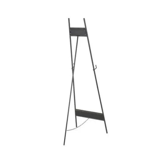 57.5" Black Metal Easel with Wood Accents {10}