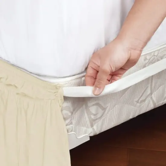 Home Details Beige Wrap Around Bed Ruffle, Twin/Full {3}