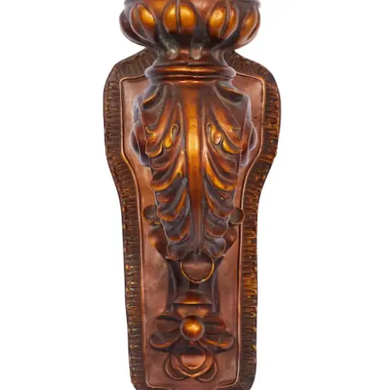 Bronze Polystone Traditional Candle Wall Sconce, 13" x 5" x 7" {4}