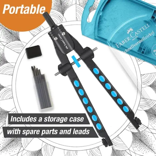 Faber-Castell&reg; Pearl Blue Quickset Compass {4}