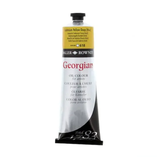 Daler-Rowney&reg; 225mL Georgian Oil Paint Cadmium Yellow Deep Hue {1}