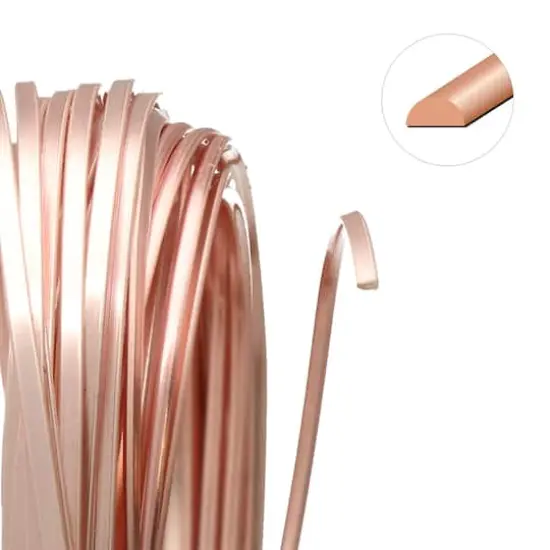 The Beadsmith® Wire Elements™ 21 Gauge Tarnish Resistant Half Round Soft Temper Wire, 4yd. Rose Gold {5}