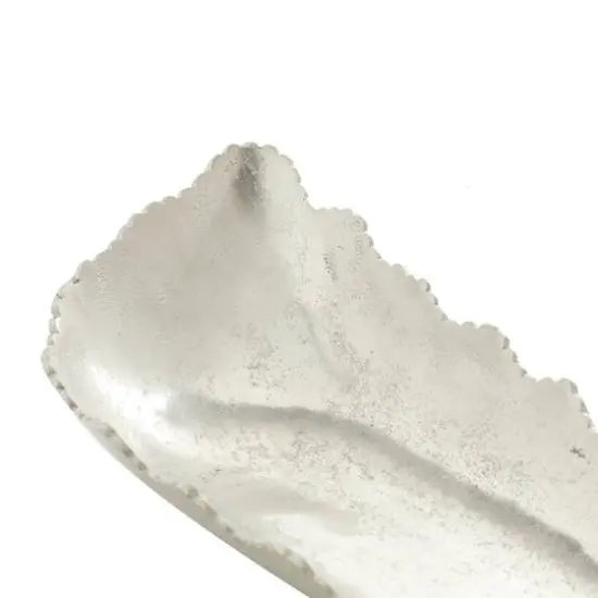 White Aluminum Contemporary Tray {4}