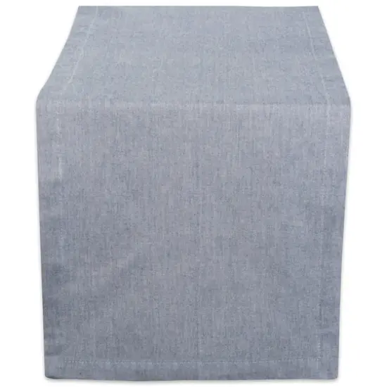 DII&reg; 108" Solid Chambray Table Runner Blue {1}