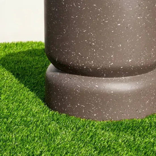 Glitzhome&reg; 17" Multifunctional Faux Terrazzo Stool Brown {8}