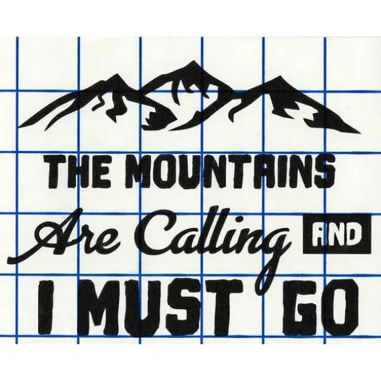 Leisure Arts&reg; Vinyl Matte Black The Mountains Are Calling Decal {1}