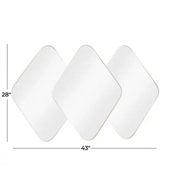 CosmoLiving by Cosmopolitan Gold Metal Contemporary Wall Mirror, 43" x 43" x 3" {6}