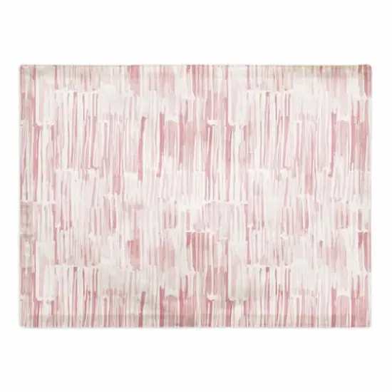 Blush Watercolor Hatch Cotton Twill Placemat {1}