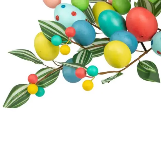 32" Colorful Easter Egg Pillar Candle Holder Centerpiece {7}