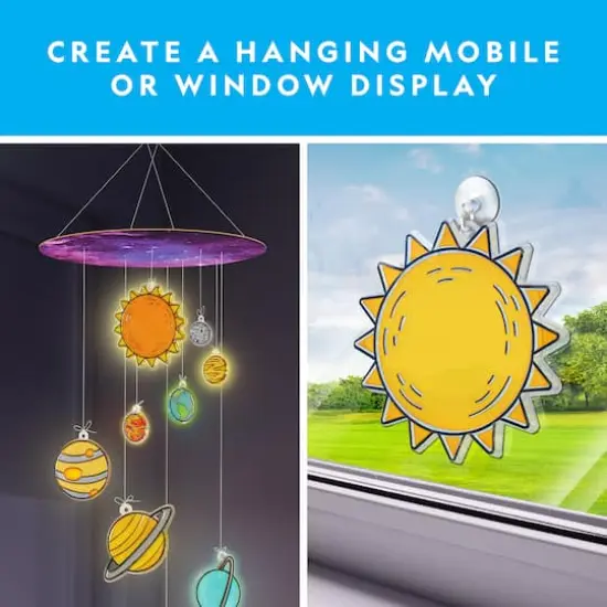 National Geographic&trade; The Solar System Glow-In-the-Dark Stained Glass Craft Kit {4}