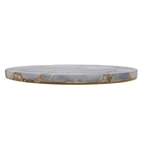 Hello Honey&reg; 11" Multicolor Round Agate Cheese Board {6}