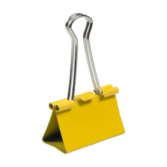 JAM Paper 1.5" Binder Clips, 12ct. Yellow {5}